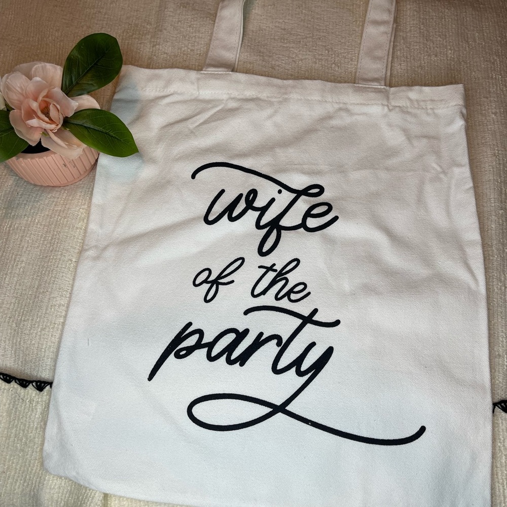 New Canvas Tote Bag Wife Of The Party Gem